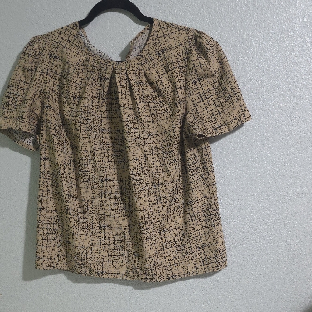Elegant Tan and Black Women's Top